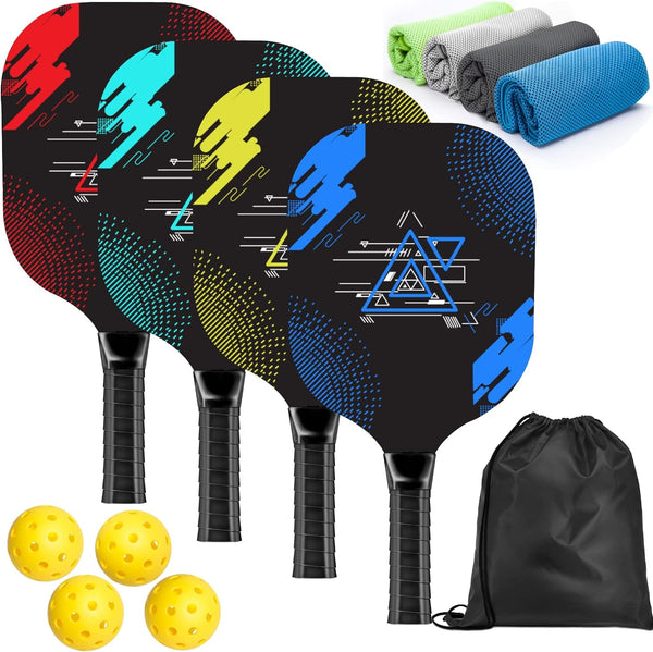 Pickleball Set with Wood Paddles