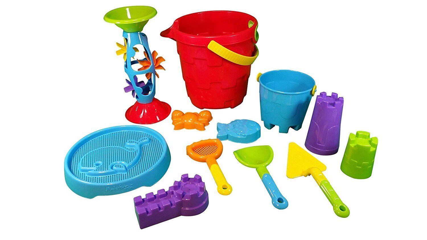 Two beach chairs, baby beach toys, cooler, and family beach tent 